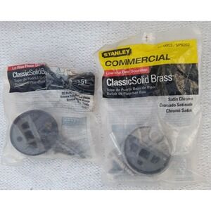 [4x] National / Stanley SPB9202 Black/SP9202 Grey Lo-Rise Floor Mount‎ Doorstops